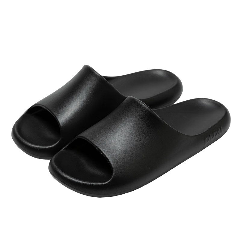 Puxi Women's Summer Indoor Anti-Slip Odor-Resistant EVA Soft Sole Shower Slippers, Men's Smoke Black Size 42-43