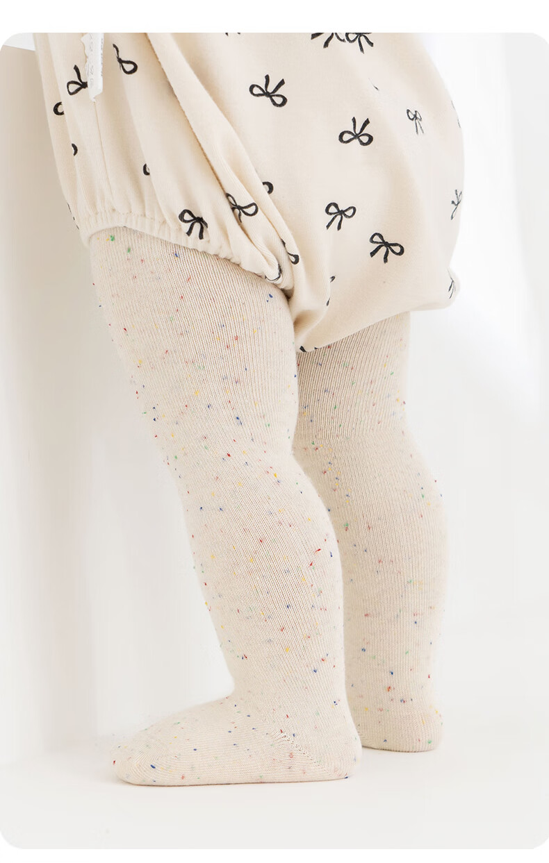 Growth Baby Cotton Footed Tights Spring Autumn White Infant One-Piece Footed Leggings 5