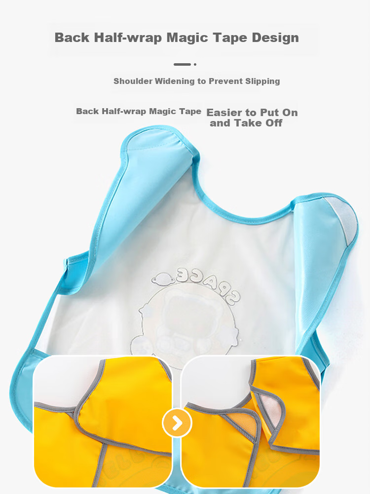 9I9 Baby Eating Smock Sleeveless Summer Bib Waterproof Stain-Proof Splash-Proof Painting Clothes 2-Pack A459 3
