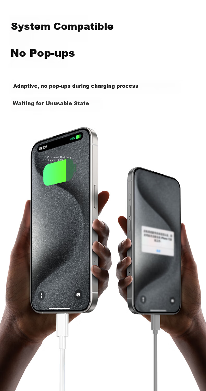 Masentek Dual Type-C Interface Phone Charging Data Cable Compatible with Apple 15/16/17/18 Pro, Android, Huawei, Universal USB-C PD Fast Charging Max Xiaomi Micro 8