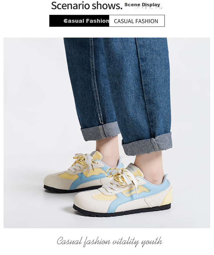 Global Red Puff Deconstruction Shoes for Women 2025 New Summer Thin-soled Sports Shoes Breathable Mesh All-match Sneakers 9