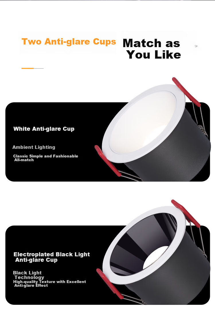 NVC LED Downlight, Recessed Ceiling Light for Living Room, Bedroom, Hallway, 7W White Warm White Full Spectrum Eye-Friendly [Xinyue] 10