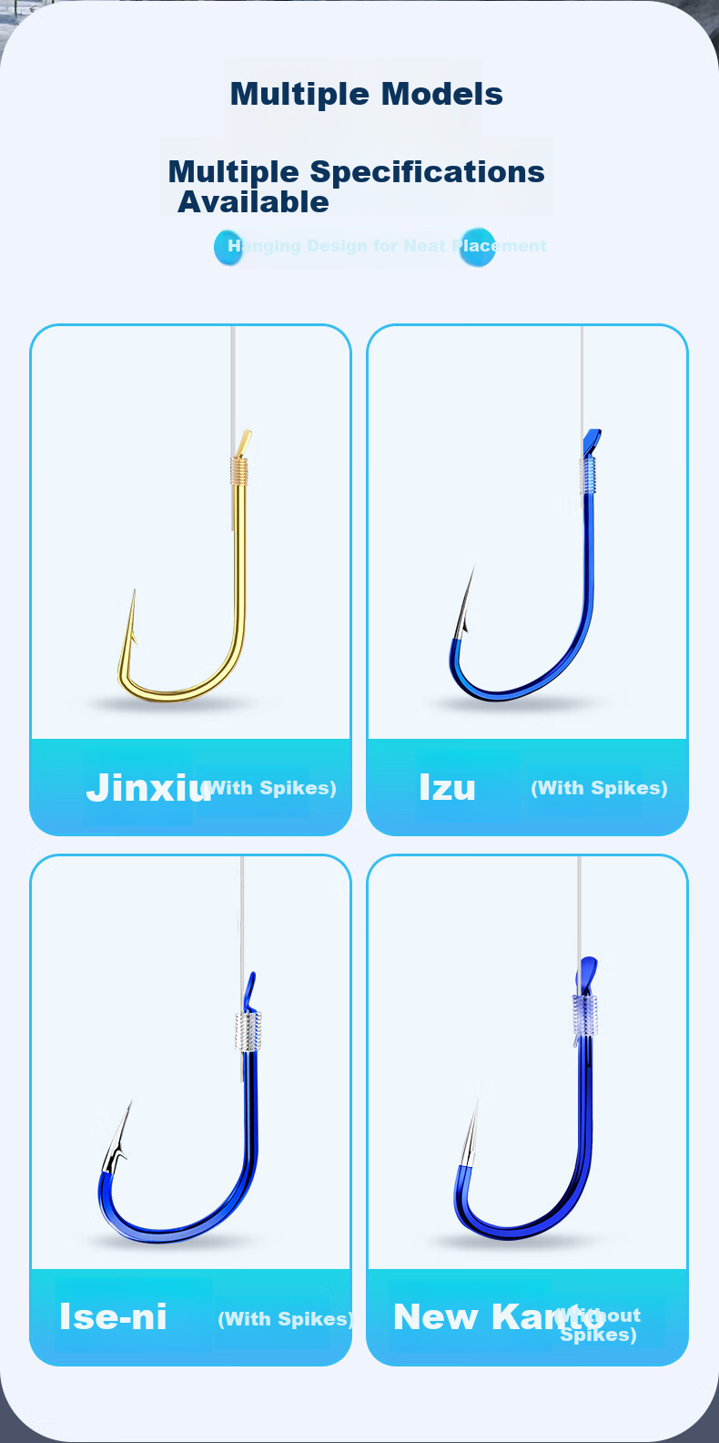 Grased (Grsaed) Finished Fish Hook with Pre-Tied Double Hooks And Leader Line Set for Fishing, Ise Ni Barbed Hook Size 3.0 2
