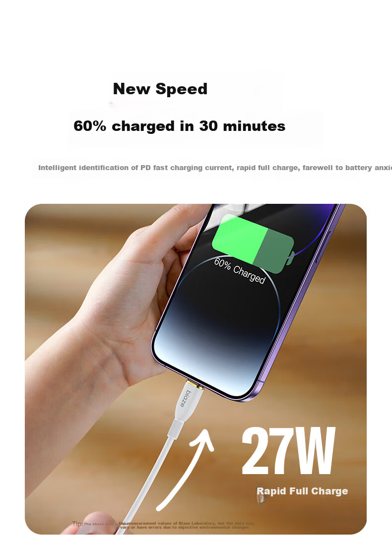 BIAZE, Suitable for Apple Charging Cable And Data Cable, PD30/20W Lightning Fast Charging Cable, for IPhone14/13promax/12/11/xs, Type-C Fast Charging Cable, 1.2 Meters 3