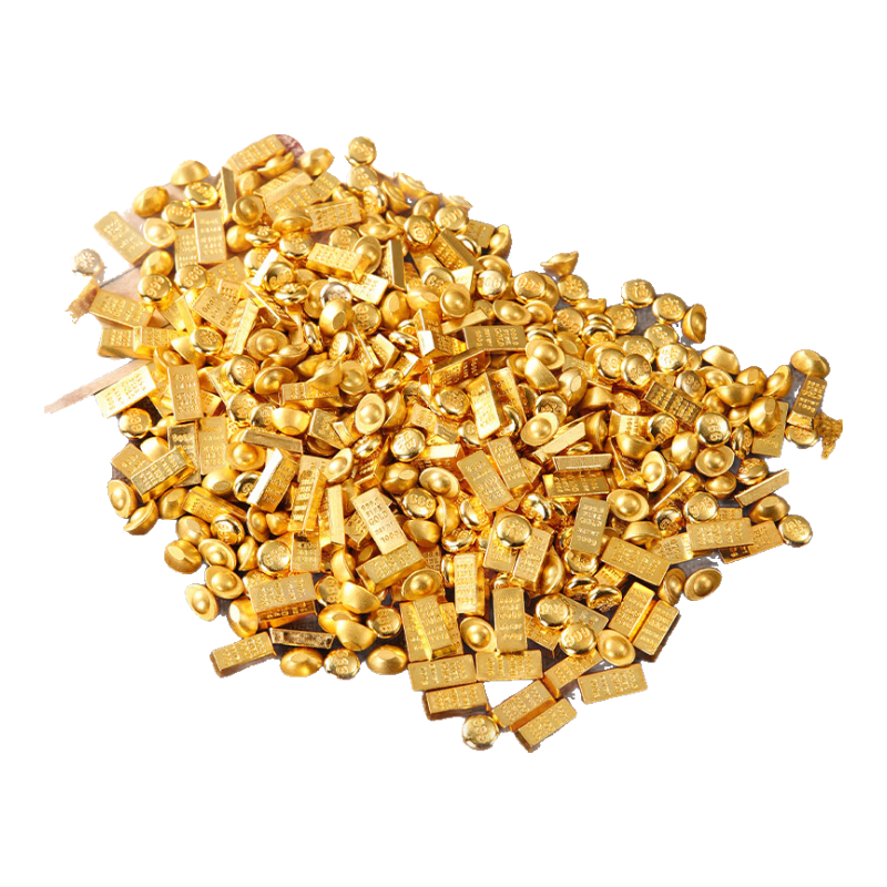 Bin Yue Solid Mini Yuanbao Ornament Imitation Mini Gold Bar Copper Alloy Yuanbao Treasure Bowl Decoration Prop 88 Pieces Set