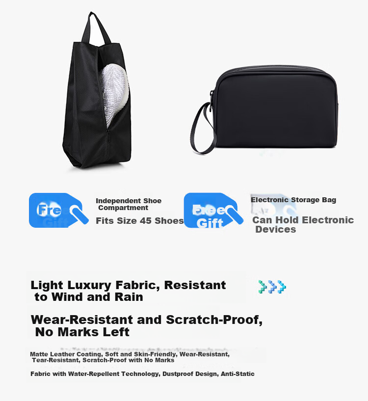 JD Original Black Knight New Model 2026 Simple Sports Backpack, Large Capacity Commuter Business Training Laptop Bag, Adult Men's Bag 3