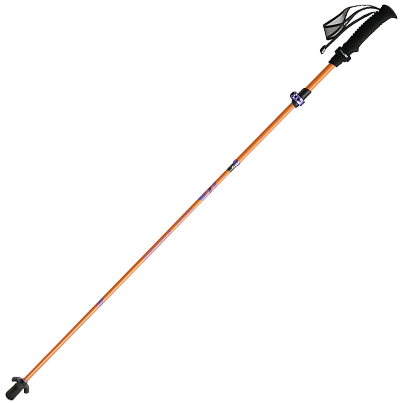 Pelliot Yuyi Outdoor Mountaineering Pole 3K Ultra-Light Carbon Fiber Telescopic Folding Hiking Stick 165036013 Orange