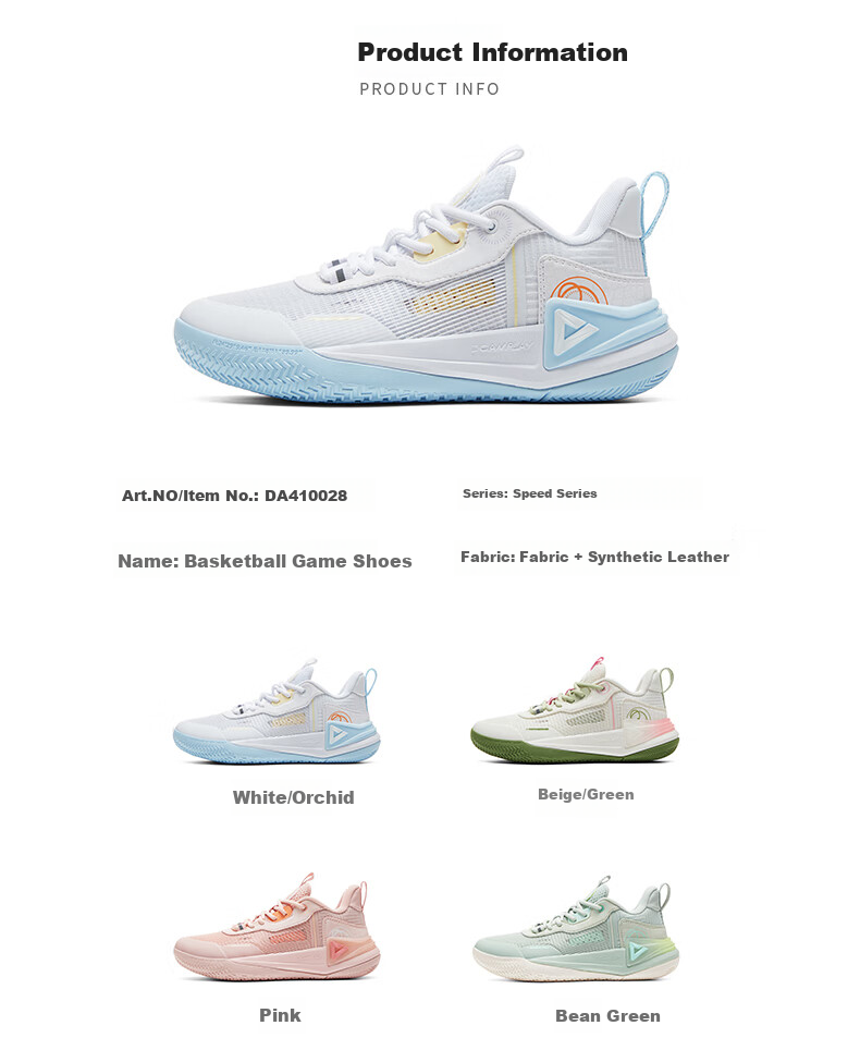 PEAK Taiji Youxia 2.0 Basketball Shoes for Women, Spring And Autumn Soft-Soled Shock-Absorbing Practical Basketball Shoes, Women's Sports Shoes DA410028 19