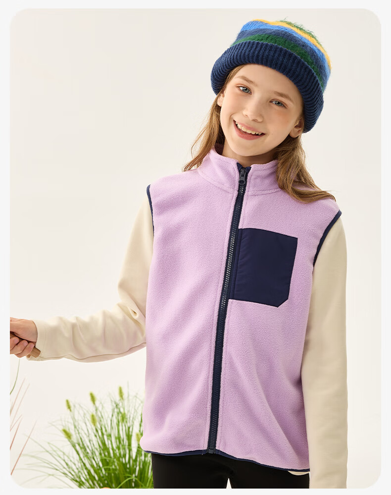 Baleno Kids Vest 2025 Autumn Winter New Boys Girls Double Fleece Warm Sleeveless Jacket Outerwear for Older Children 10
