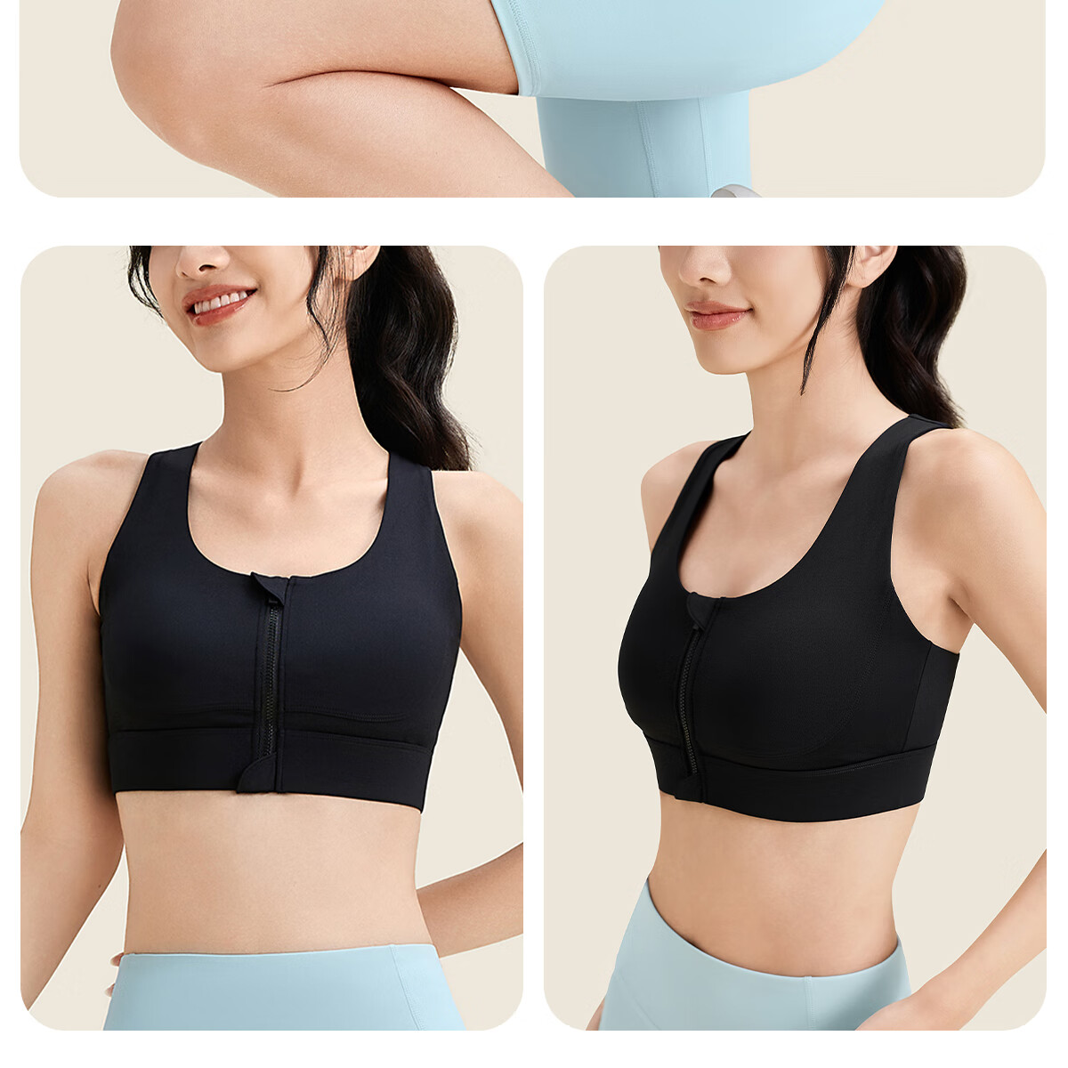 361° Sports Bra Shock Absorption High-Intensity Front Zipper Plus Size Yoga Bra Fitness Anti-Sagging Yoga Tank Top 20