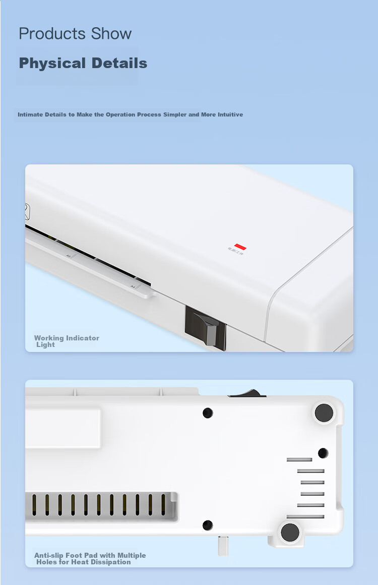 COMIX Compact Home Photo Laminator/A4 Commercial Office Document Photo Laminating Machine, Film Lamination/Coating/Hot Laminating F1001W 7