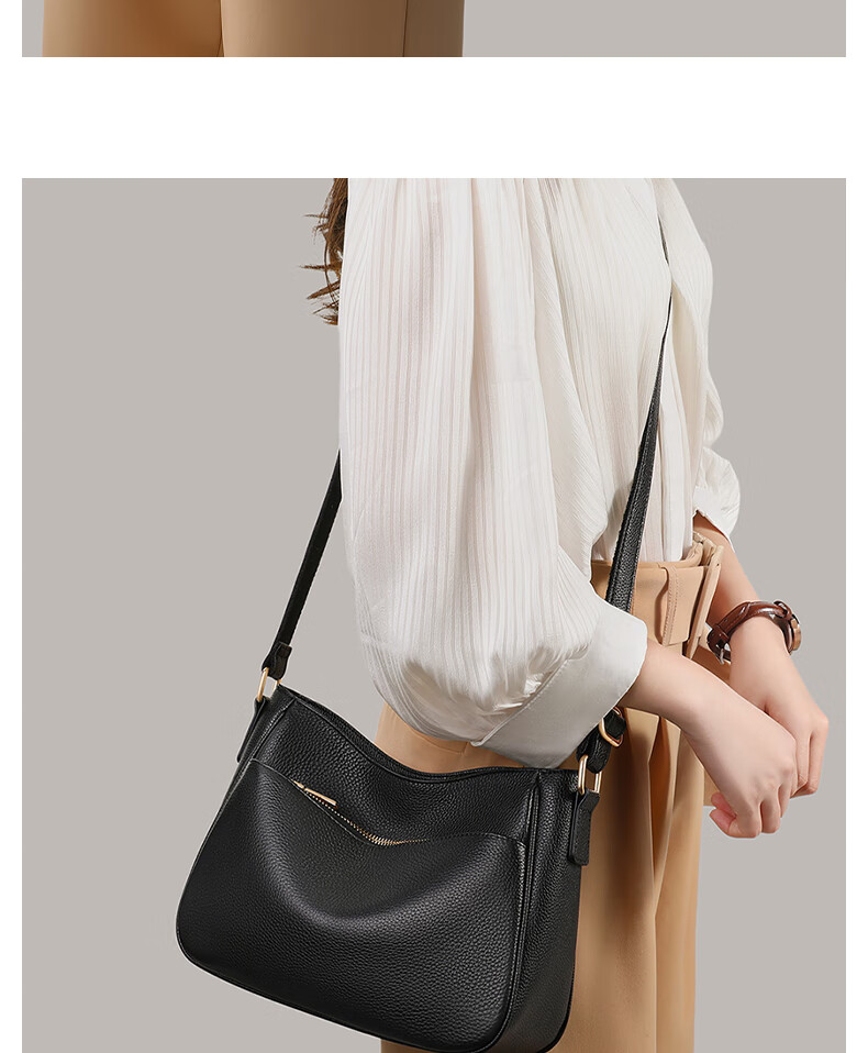 Millies Leather Handbag, Women's Crossbody Bag, Middle-Aged Commuter Shoulder Bag, Practical Birthday And Mother's Day Gift for Mom 3