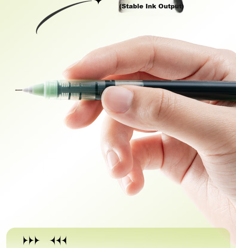 Deli Gel Pen Quick-Drying 0.5mm Full Needle Tube Neutral Pen, Colorful High-Quality Student Exam Writing Pen Rollerball Pen, Black 5 Pens/box SF353 4