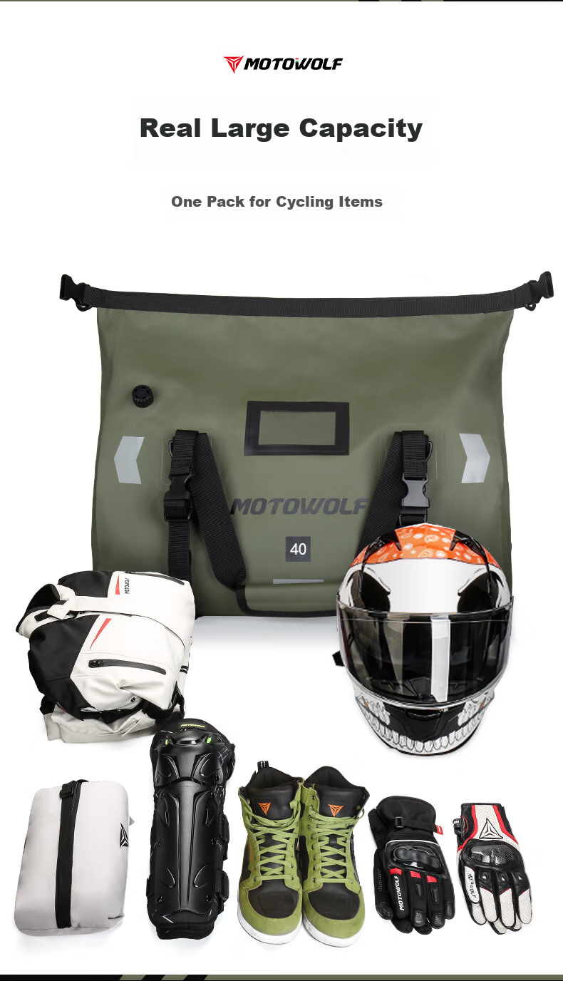 MOTOWOLF Motorcycle Riding Rear Tail Bag, Rider Equipment, Racing Bike Gear, Motorcycle Travel Backpack, Motorcycle Shoulder Bag, Saddle Bag 5