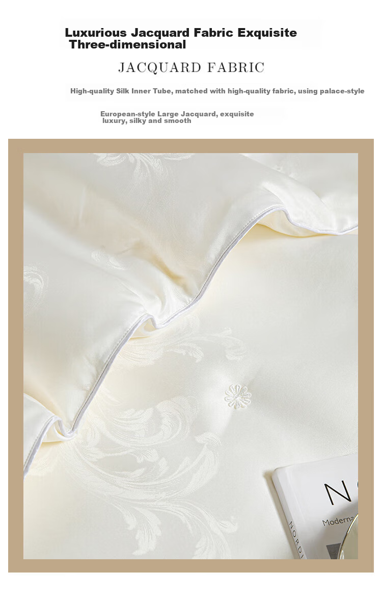 SOMERELLE 100% Natural Silk Comforter, All-Season Two-In Mother-Daughter Duvet, 220*240cm, Approximately 3.7+5.7 Ji 7