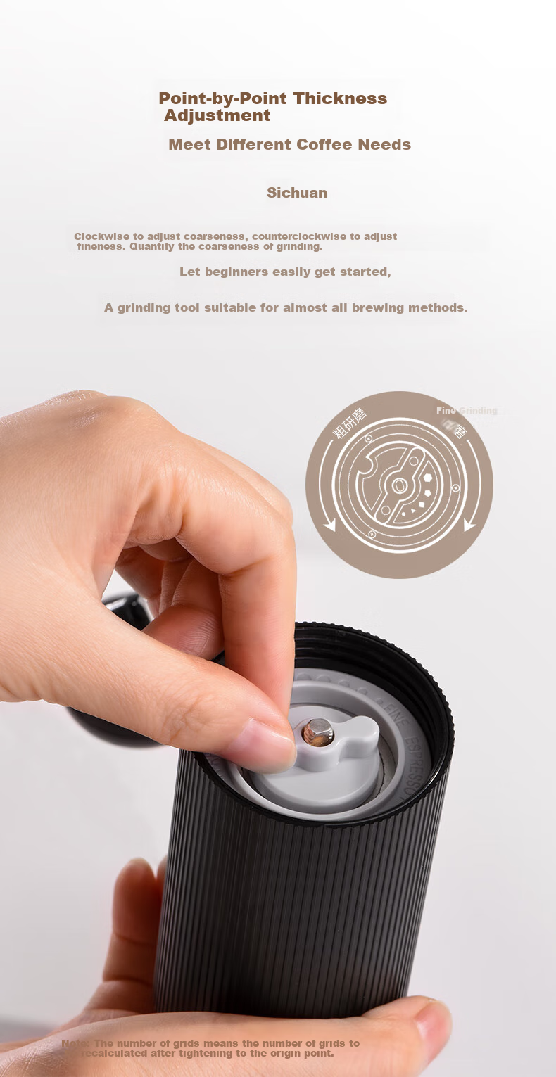 CLITON Hand-Crank Coffee Grinder, Portable Manual Coffee Grinder, Automatic Grinding Machine for Coffee Beans And Grounds 4
