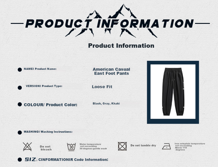 Dingfengbaoluo American-Style Casual Joggers for Men, Summer Loose Fit Retro Oversized Sports Trendy Versatile Long Pants QF93 Gray XL 3