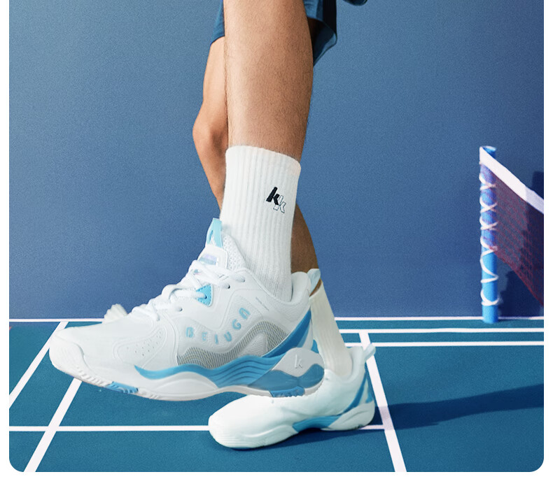 KAWASAKI Badminton Shoes Unisex Shock Absorption Wear-Resistant Non-Slip Professional Sports Shoes Whale Dream Pro Dolphin Blue Size 42 3