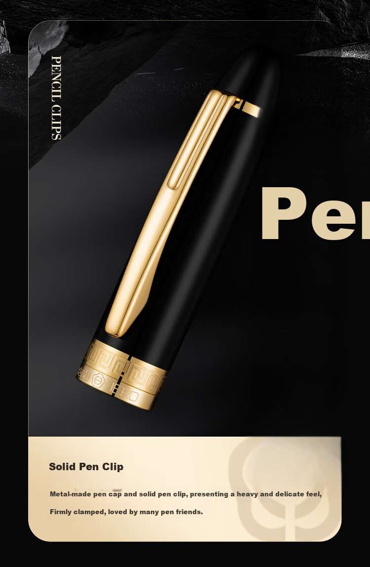 HERO Fountain Pen And Signature Pen, H708 Series 10K Gold Pen, Mid-Autumn Festival, National Day, Birthday Gift, High-End Business Stationery Gift, Classic Gift Box 6