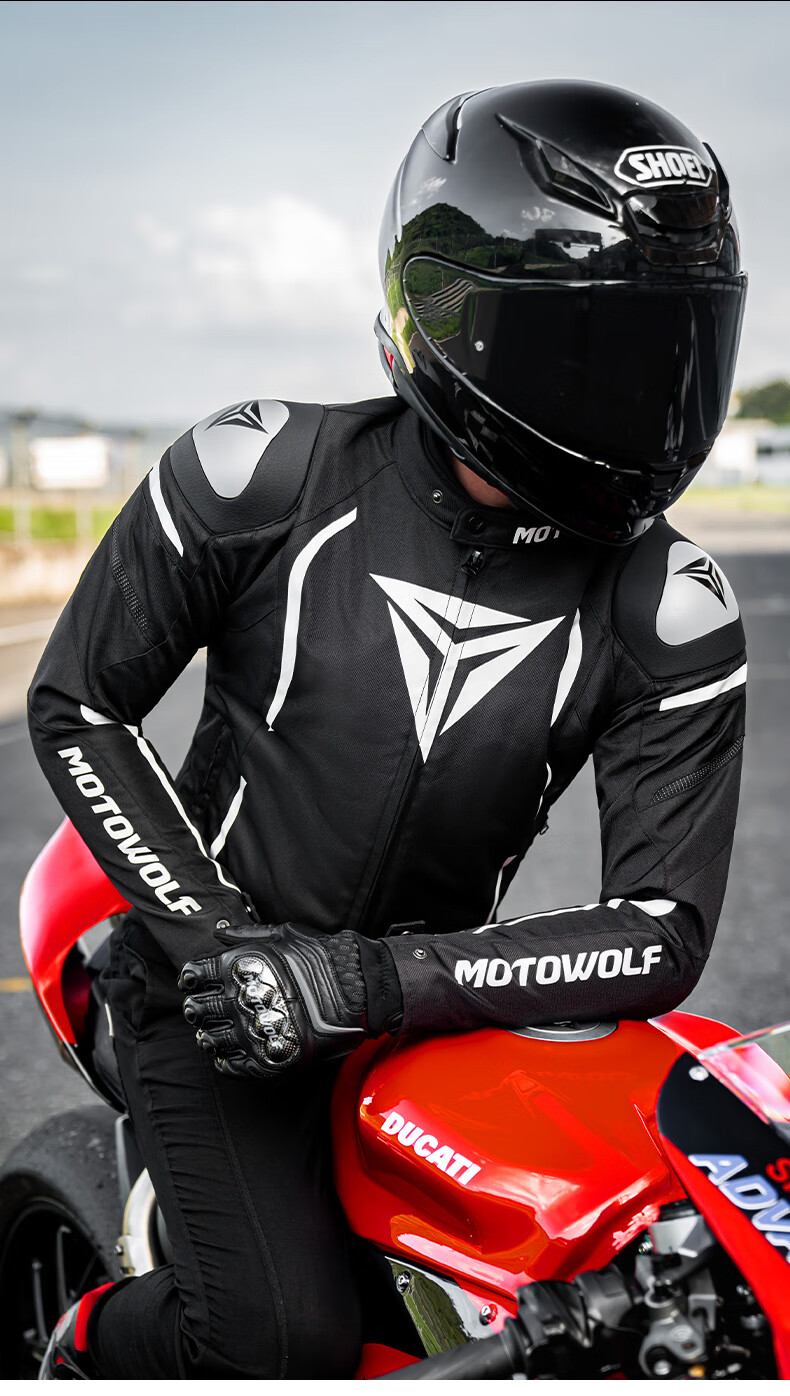 MOTOWOLF Motorcycle Riding Jacket Autumn Winter Unisex Four-Season Protective Racing Gear 13