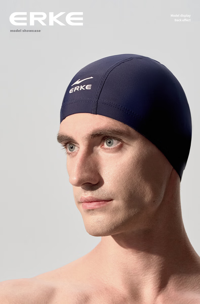 ERKE Swimming Cap, Unisex Adult Professional Swim Training Cap, Skin-Friendly Comfortable Long Hair Non-Binding Swimming Cap 6