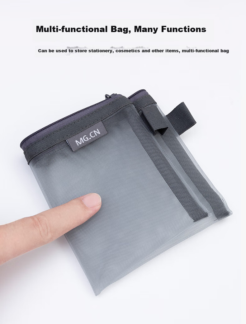 M&G Stationery Transparent Mesh Pencil Case Handbag, Exam-Specific Transparent Bag Stationery Bag Stationery Box Can Be Taken into Exam Room for Civil Service Exams, Postgraduate Entrance Exams, High School Entrance Exams, National Exams, Black APB95494 6
