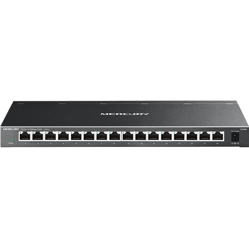 MERCURY 16-Port 100Mbps Metal Shell Switch S116DM Desktop Metal Shell Design Elegant Appearance Efficient Heat Dissipation