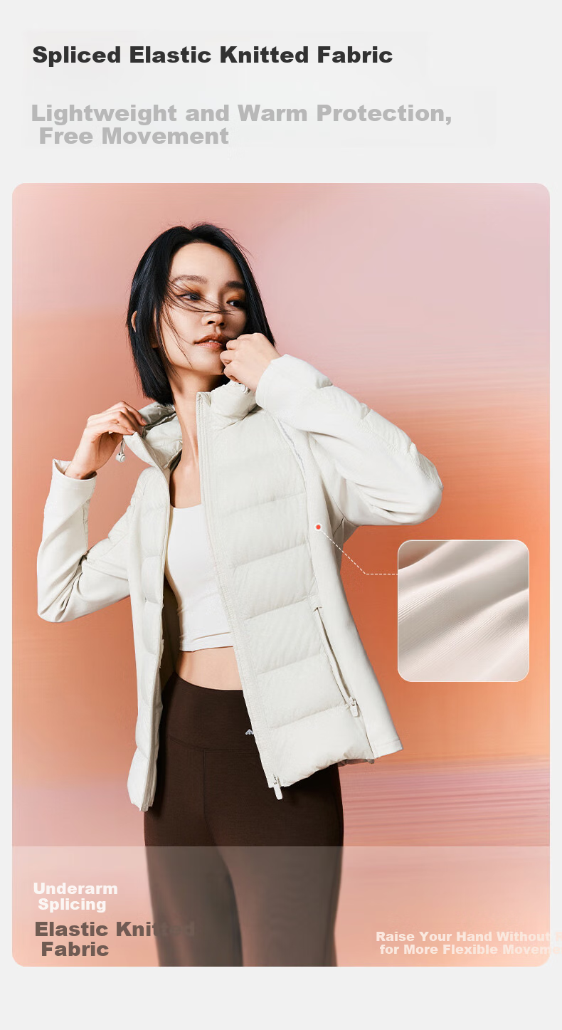 Meilicheng Lightweight down Jacket for Women, Winter Fashion Warm Goose Down Inner Liner Short Thin Coat Top 106, Obsidian Black XS 15