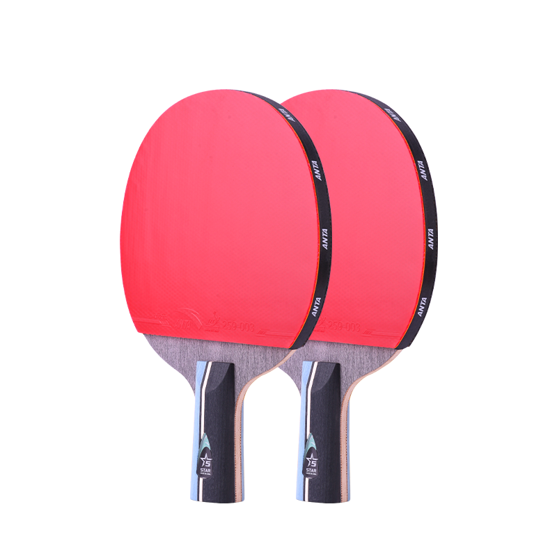 Anta 5-Star Table Tennis Racket (Jingcang Fast Delivery + 6 Balls + Racket Bag) P502 Penhold Table Tennis Paddle Set