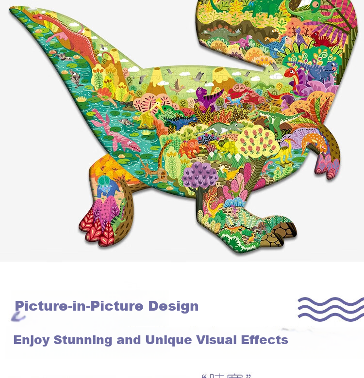 BANGSON Irregular Puzzle Advanced Paper Educational Toy for Children, Boys And Girls Birthday Gift, Ages 6-12 Blue Whale 3