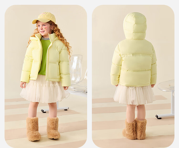 Minibala Kids Girls Down Jacket Waterproof Windproof Thermal Lining Thickened Winter 2025 3