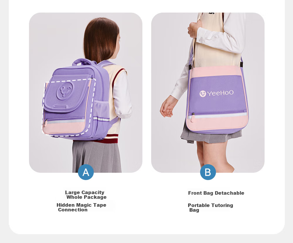 YEEHOO Backpack for Children, Large Capacity, Multifunctional, Lightweight And Comfortable Schoolbag for Grades 1-6 Elementary Students, Boys And Girls 5