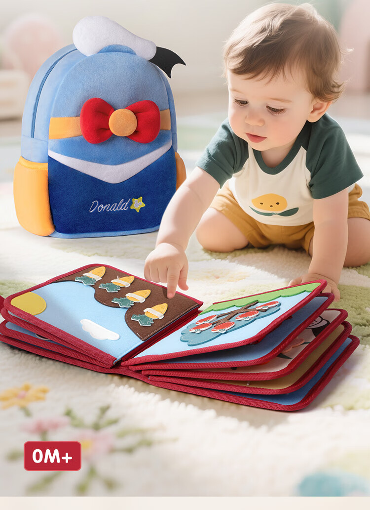 Disney Montessori Early Education Baby Cloth Book Infant Toy Luxury Book Newborn Gift Box First Birthday New Year Gift 1