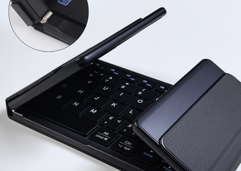 ANMV Dual-Mode Wireless 2.4G Bluetooth Foldable Portable Full-Size Keyboard for iPad Tablet MateXT Phone Mac Laptop Mobile Office Compact 5