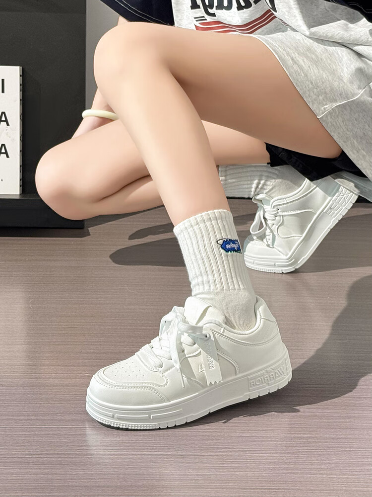 Huili Black And White Panda Couple Shoes, Unisex Thick-Soled Sneakers, Versatile Sports Casual Shoes for Men And Women, White, Size 38 17