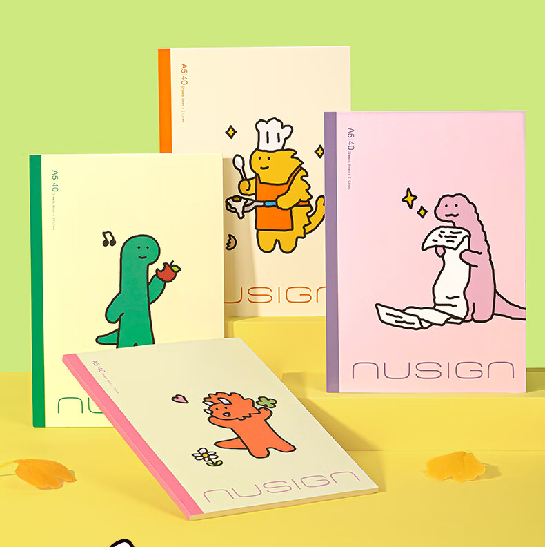 NUSIGN Wireless Binding Notebook A5/40 Sheets 4-Pack NS350-Q - Premium Brand by Deli 1