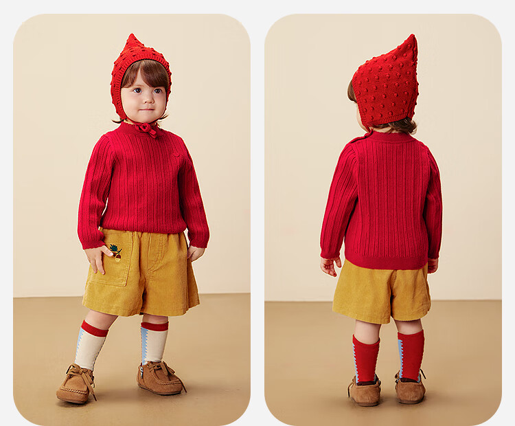 Minibala Girls' Baby Half Turtleneck Soft Sweater Base Layer Skin-Friendly Warm Sweet 2025 Winter 10