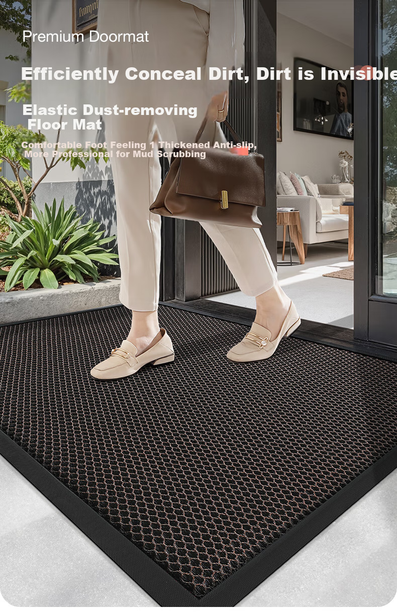 Dajiang Elastic Fiber Entrance Mat, Outdoor Doorway Foot Mat, High-End Carpet Doormat, 60x90cm 1