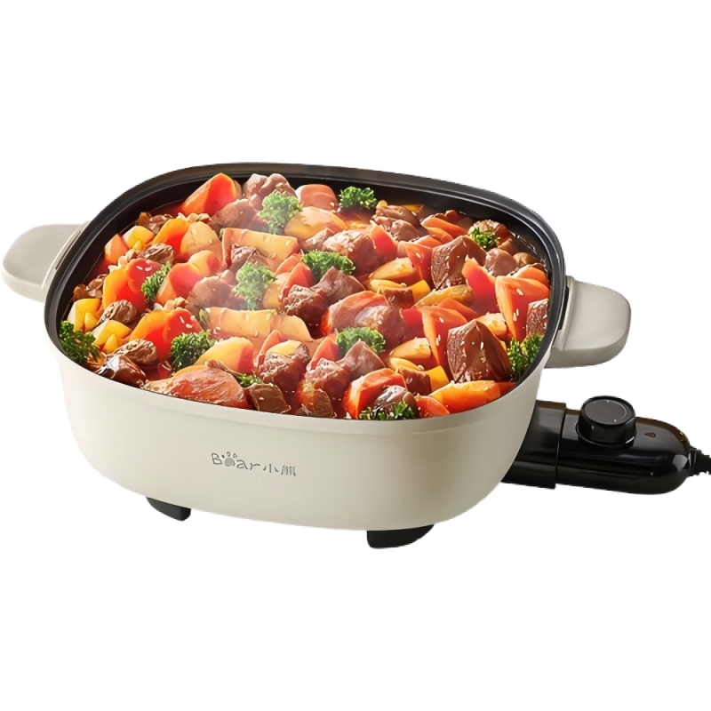 Bear Hot Pot Dedicated Pot, Electric Hot Pot, Multi-Functional Cooker for Home Use, Electric Cooking Pot, Food Preparation And Stewing Meat Pot, 2000W High Heat D60P3 6L