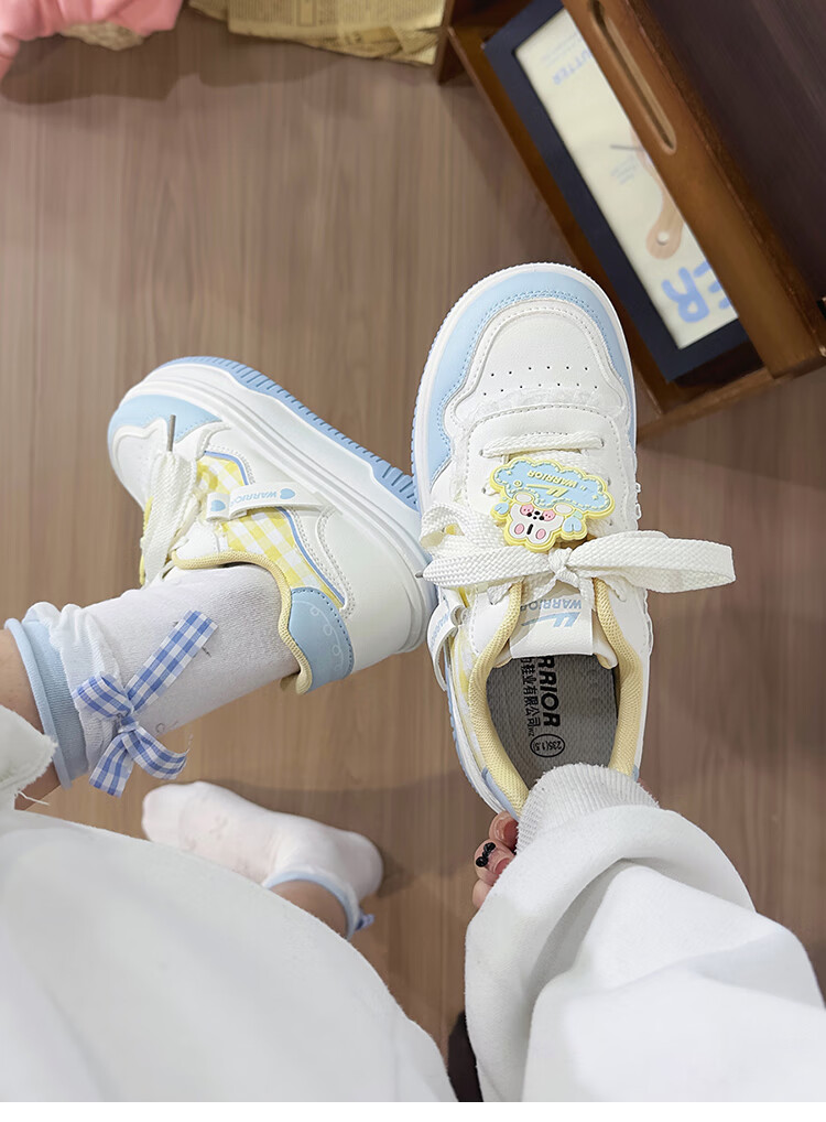 Huili Blue And Pink Sweet Girl Sneakers for Women, New Fashion Versatile Student Platform Korean-Style Casual Shoes, Black And Pink, Size 35 10