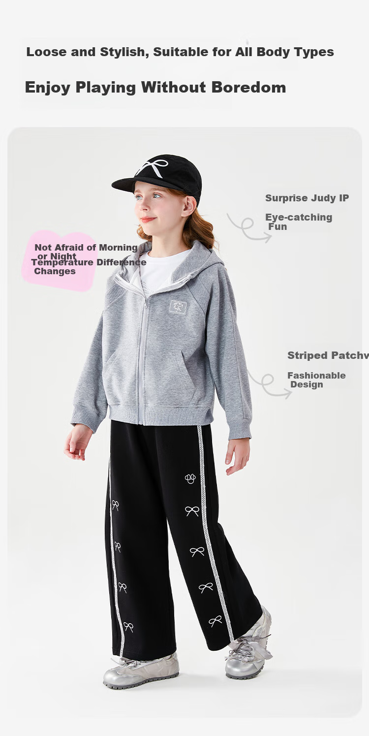 Disney Children's Jacket, Zootopia Girls' Sportswear, Spring Fashion Hooded Top, Bean Paste Pink, Size 130 4