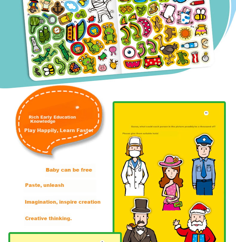 BANGSON Sticker Books for 2-6 Year Old Children's Educational Toys, Quiet Books with Stickers for Boys And Girls 4
