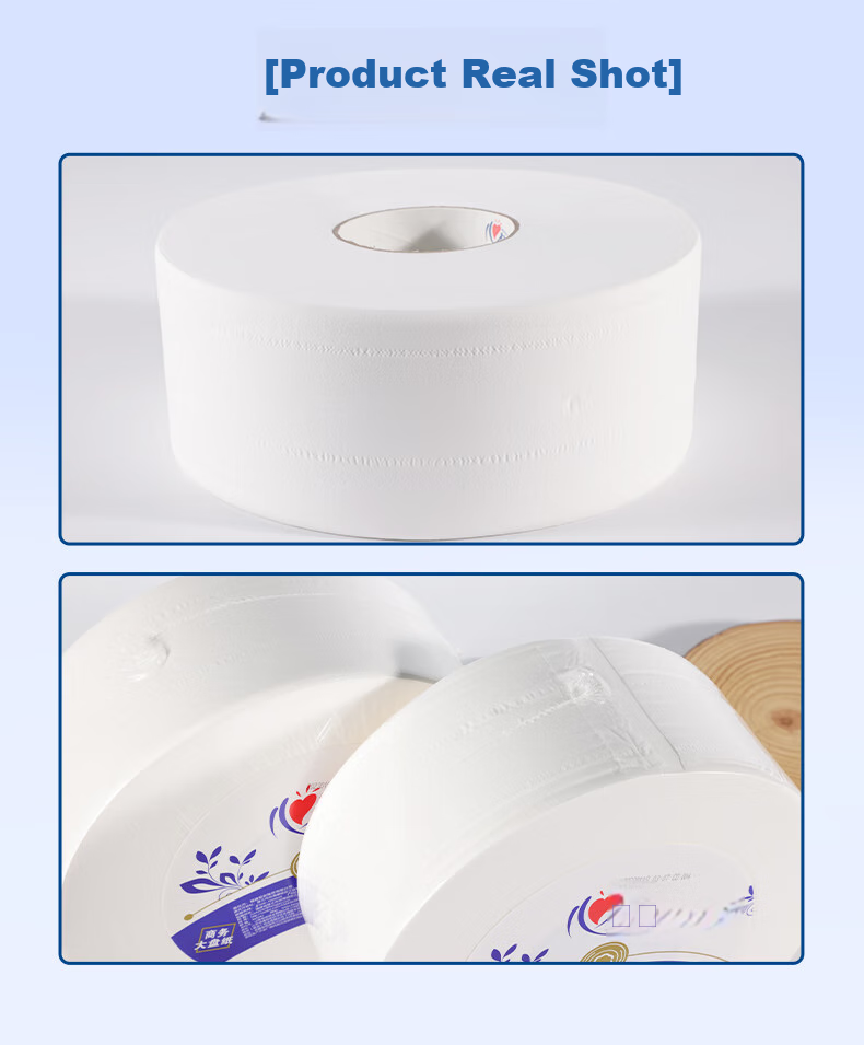 Mind Act Upon Mind Commercial Large Roll Toilet Paper, 3-Ply, 180 Meters * 12 Rolls, for Hotels And Office Buildings, Extended And Durable ZB180 9