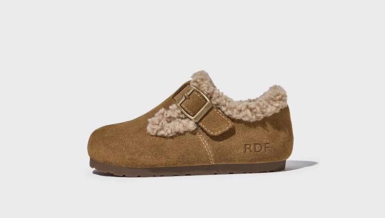 RED DRAGONFLY Children's Autumn Shoes, Boys And Girls Flats, Girls Soft-Soled Birkenstock Shoes, Small Leather Shoes Q51BPPF406, Camel Color, Size 29 9