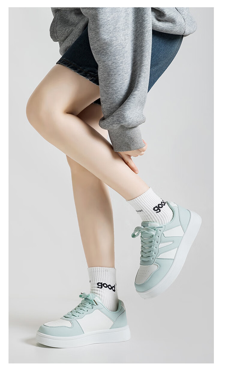Global Nai Fufu Popular Dopamine Shoes Women 2025 Spring Autumn New White Casual High-Value Sneakers Women 9