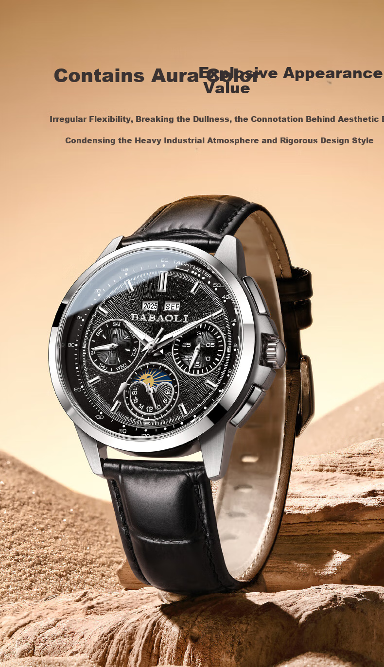 Babaoli Brand Men's Watch, 2026 New Model Fully Automatic Mechanical Watch with Luminous Dial And Date Display, Top Ten Birthday Gift for Boyfriend 11