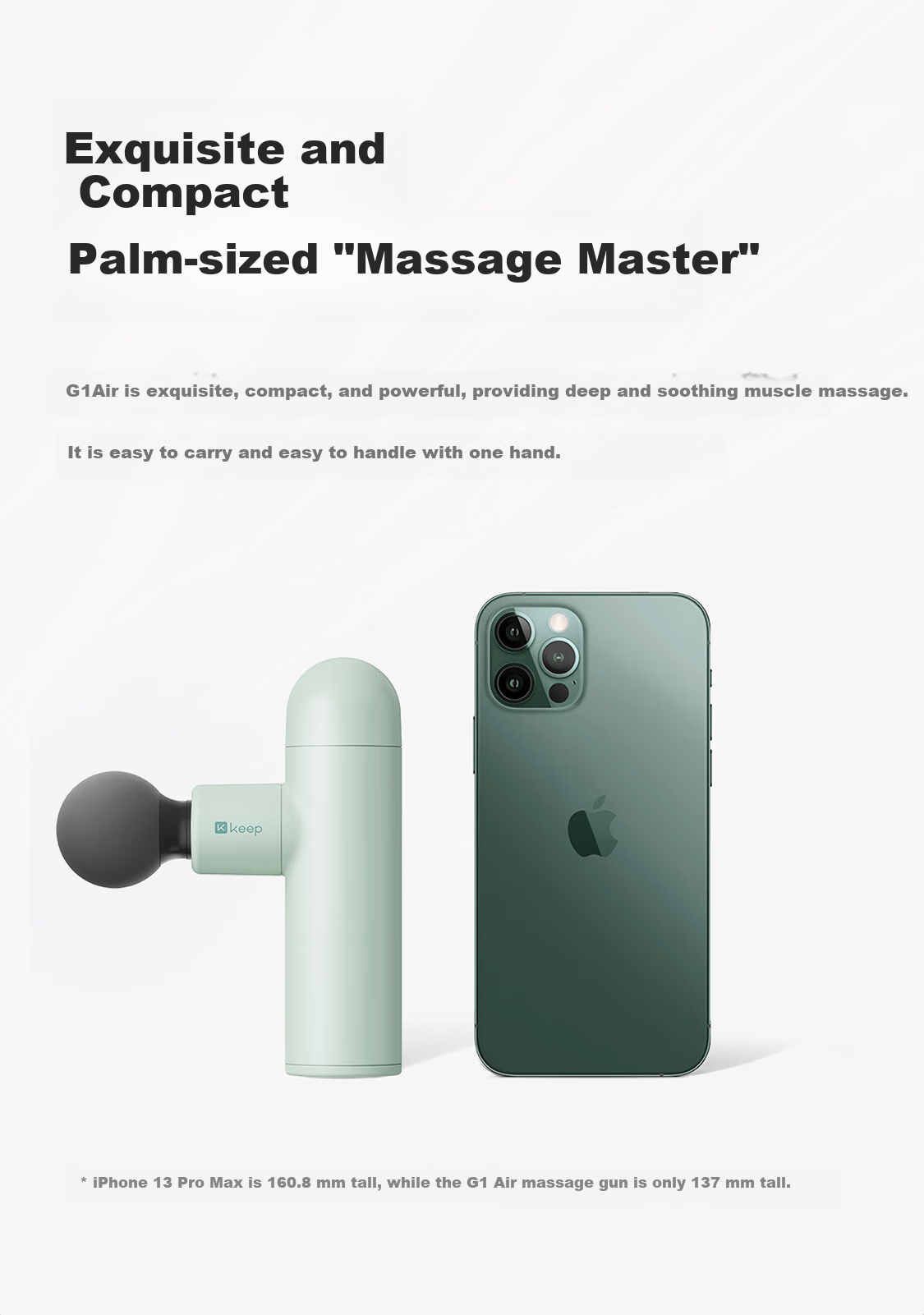 Keep Fascia Gun, Deep Muscle Massager, Mini Version for Shoulder And Neck, Fitness Massage Device, G1 Air, Agile Blue 4