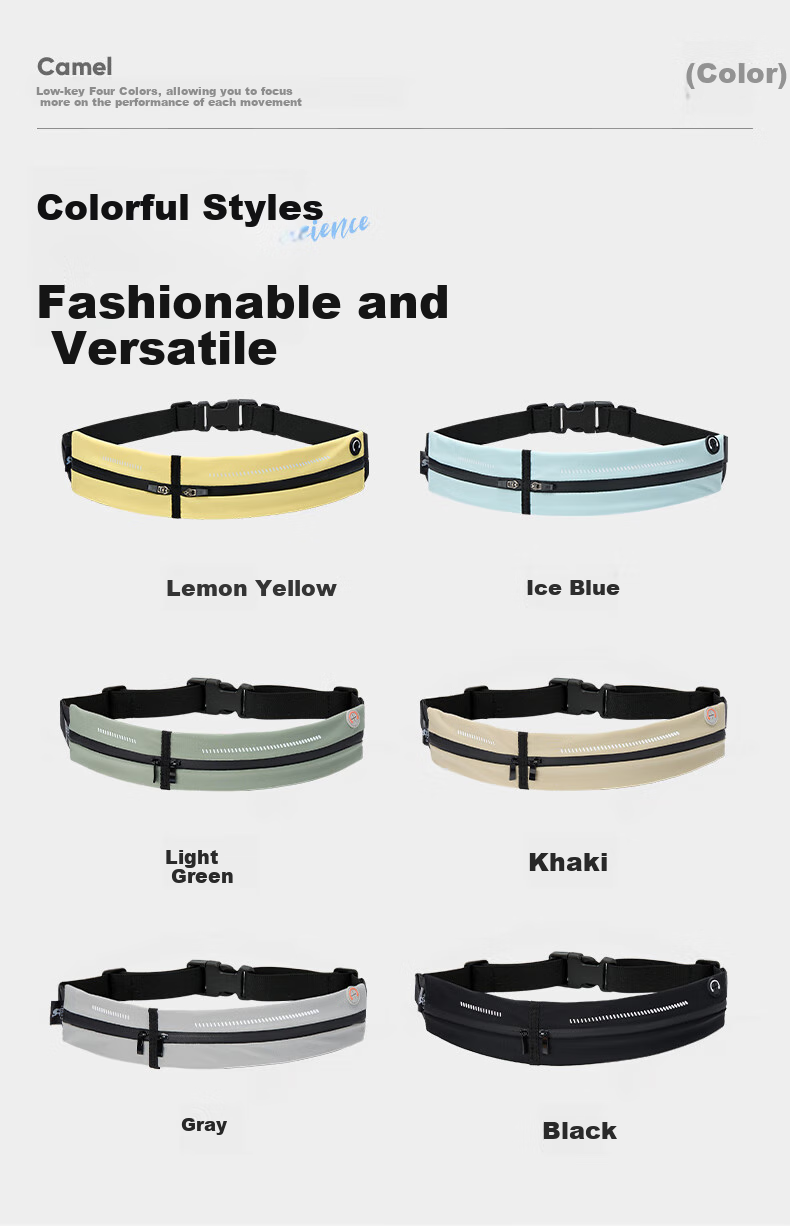 CAMEL Sports Waist Pack, Unisex Running Phone Waist Bag for Fitness And Exercise, Mini Small Belt, 8W3AMT002A Ice Blue 8