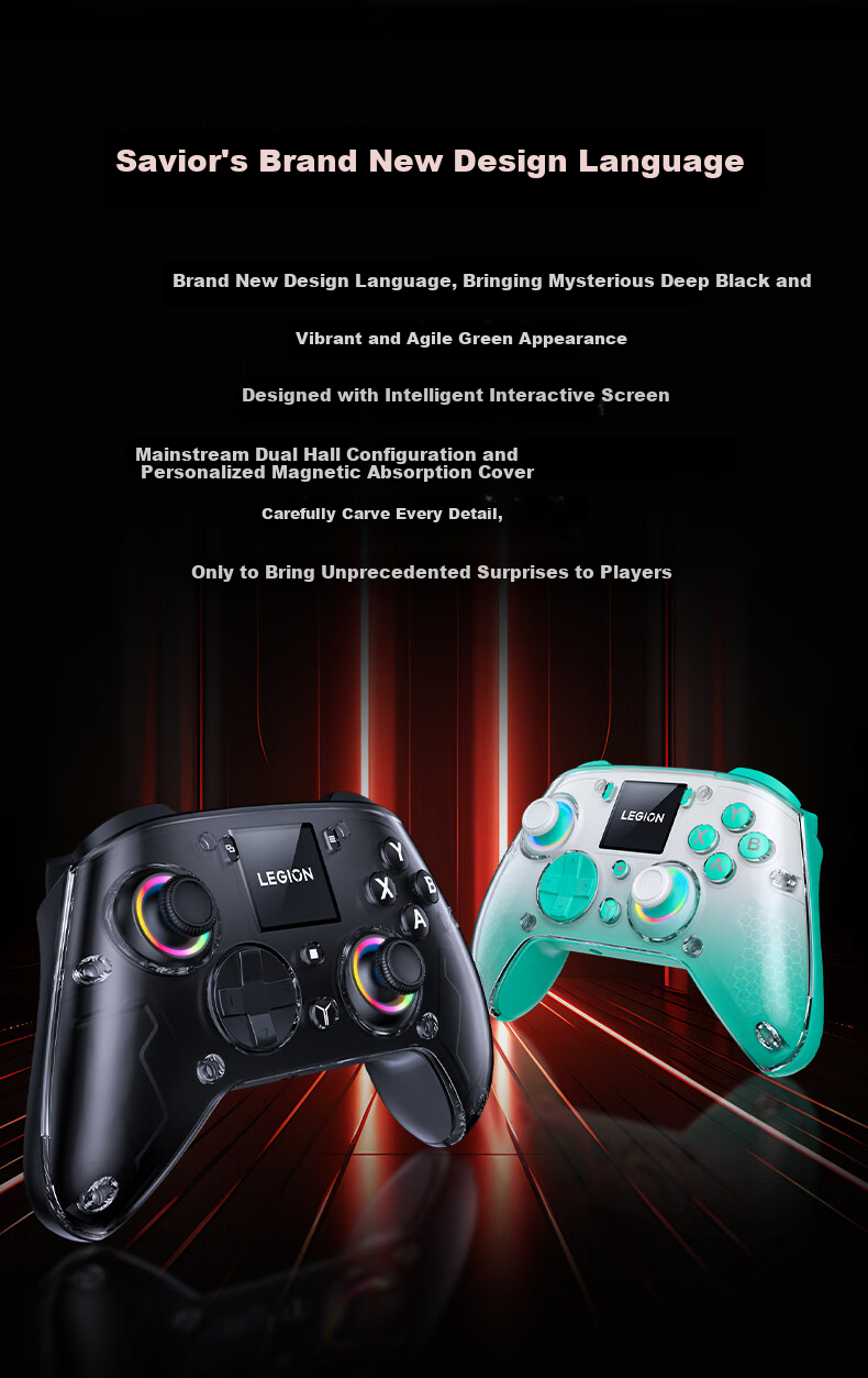 Lenovo Legion Y7 Smart Wireless Gaming Controller, Xbox-like Hall Switch for PC, Mobile Phone And TV, Steam Bluetooth Motion Control, NS Genshin Impact Dual-Shot Gree 13