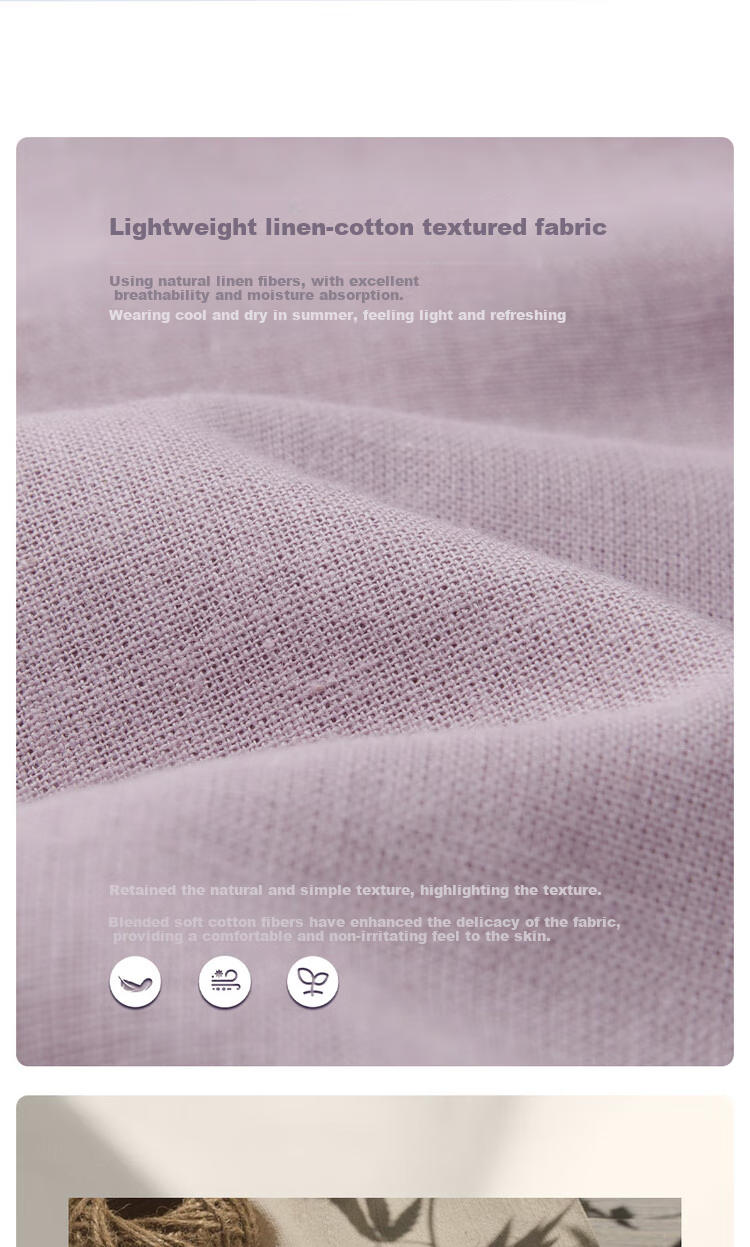 Giordano Sleeveless Dress for Women, Summer New Style Cotton Linen Tie-Waist Round Neck Dress 13465305 4